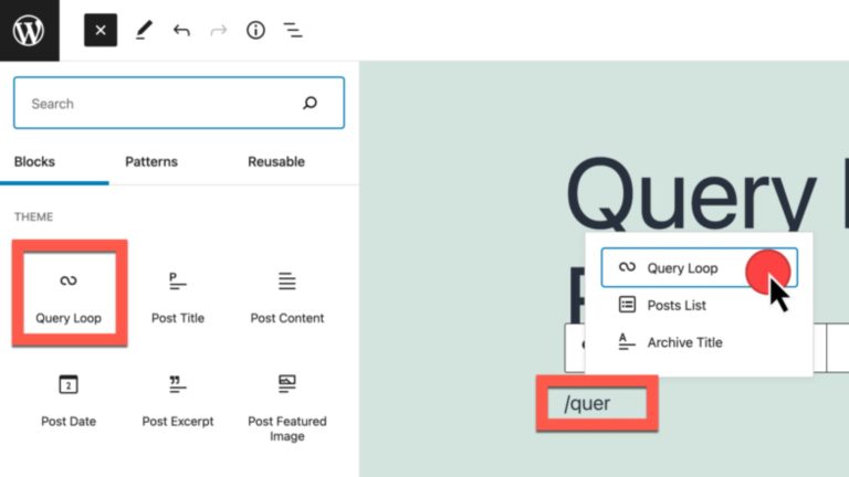 Query Loop WordPress