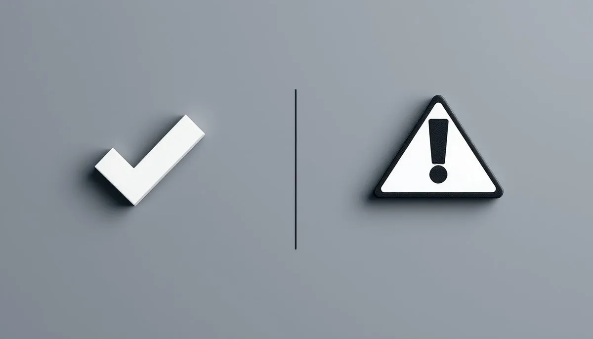 Símbolos de confirmación y error mostrando posibles resultados al cambiar contraseñas en WordPress mediante phpMyAdmin Indicadores de éxito y error en cambio de contraseña WordPress